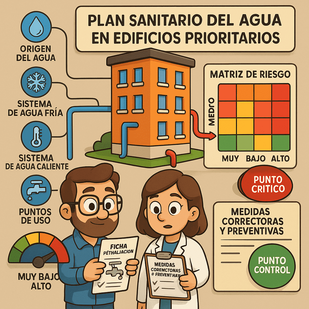 Plan de gestión sostenible del agua en un hotel ¿CÓMO SE REALIZA LA EVALUACIÓN DE RIESGOS DEL PLAN SANITARIO DE UN EDIFICIO PRIORITARIO? Plan Sanitario del Agua en Edificios Prioritarios